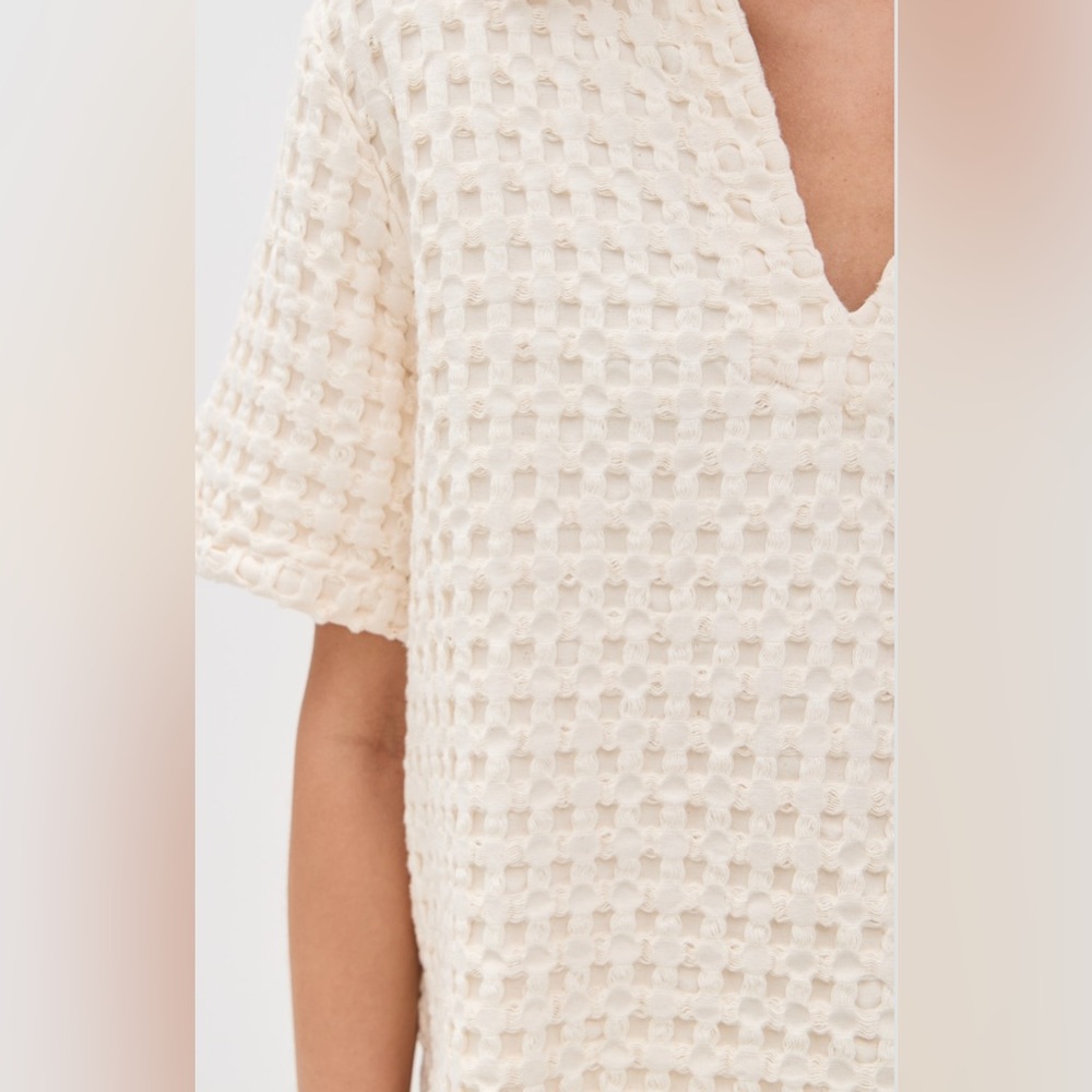 OAS Ecru Porto Waffle Shirt